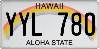 HI license plate YYL780