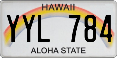 HI license plate YYL784