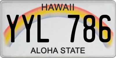 HI license plate YYL786