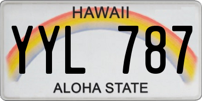 HI license plate YYL787