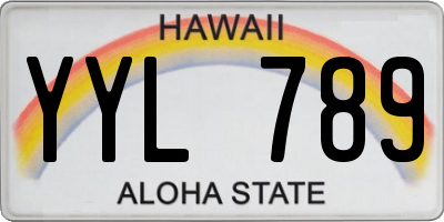 HI license plate YYL789