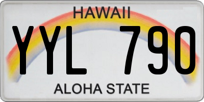 HI license plate YYL790
