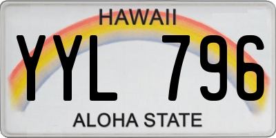 HI license plate YYL796