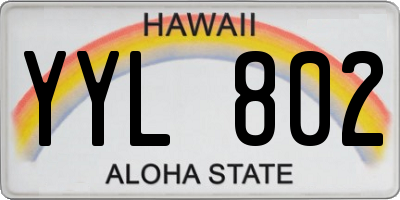 HI license plate YYL802