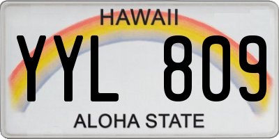 HI license plate YYL809