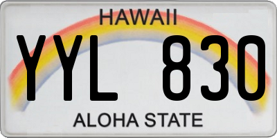 HI license plate YYL830