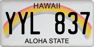 HI license plate YYL837