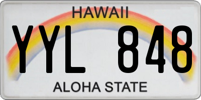 HI license plate YYL848