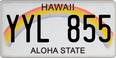 HI license plate YYL855