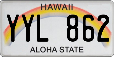 HI license plate YYL862