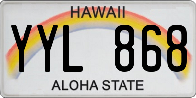 HI license plate YYL868