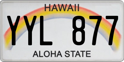 HI license plate YYL877