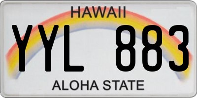 HI license plate YYL883