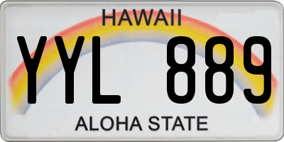 HI license plate YYL889