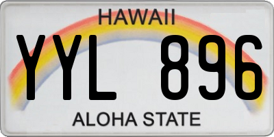 HI license plate YYL896