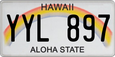 HI license plate YYL897