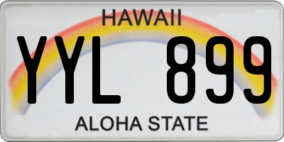 HI license plate YYL899
