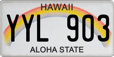 HI license plate YYL903