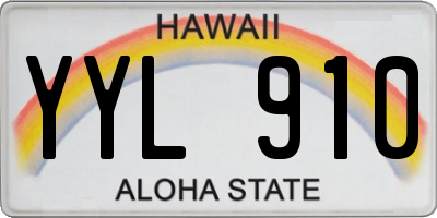 HI license plate YYL910