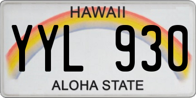 HI license plate YYL930
