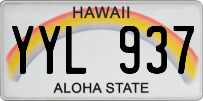 HI license plate YYL937