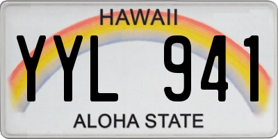 HI license plate YYL941
