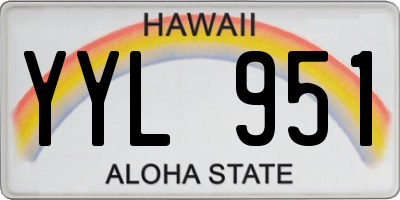 HI license plate YYL951
