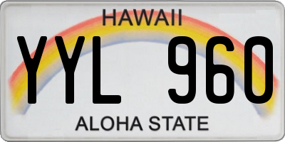 HI license plate YYL960