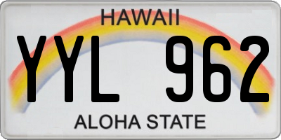 HI license plate YYL962