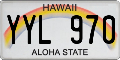 HI license plate YYL970