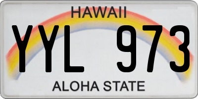 HI license plate YYL973