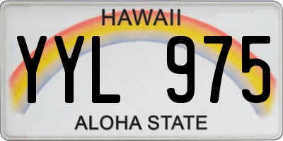 HI license plate YYL975