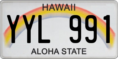 HI license plate YYL991