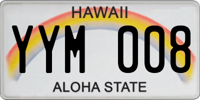 HI license plate YYM008