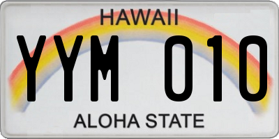 HI license plate YYM010
