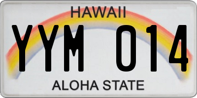 HI license plate YYM014