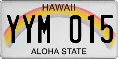 HI license plate YYM015