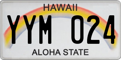 HI license plate YYM024