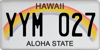 HI license plate YYM027