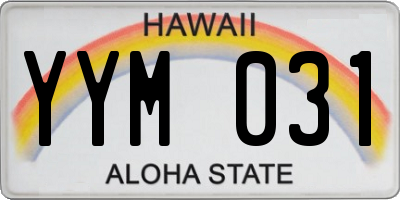 HI license plate YYM031