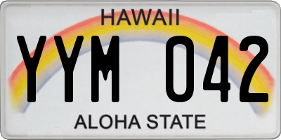 HI license plate YYM042
