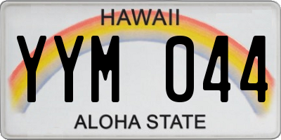 HI license plate YYM044