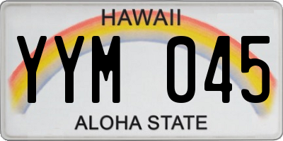 HI license plate YYM045