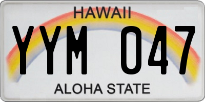 HI license plate YYM047