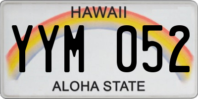 HI license plate YYM052