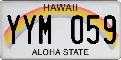 HI license plate YYM059