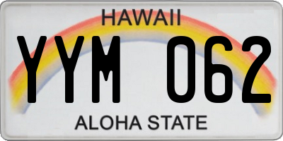 HI license plate YYM062