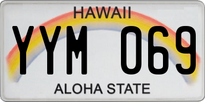 HI license plate YYM069
