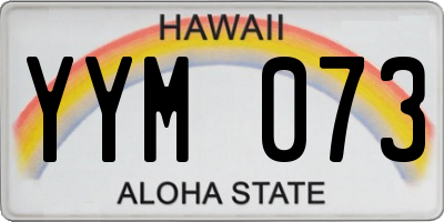 HI license plate YYM073