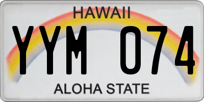 HI license plate YYM074